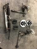 911 Five Bolt Carrera 3.2 front suspension assembly hubs rack arms struts rack no crossmember, included are stiff bars brakes and shocks 1984