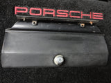 911 Glove Box Door Brown Leather center knob top early 1970T - 911.552.010.01