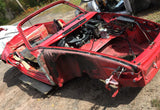911 Body shell Cabrio Guards Red 1987 with wiring harness -