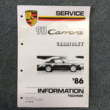 Porsche 911 Cabriolet Top Operators Information Service Manual TECHNIK 1986 - WKD 492 720