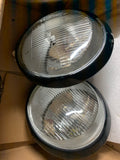 911 H4 Headlights with trim ring scews Black, nice Sold as a pair - 0301800101