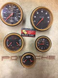 993 Gauge set Tan Leather trimmed gauges 1995 MINT -