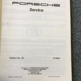 Porsche Service Booklet No. 20 European maps with listing of Service centers 5/1984 - WKD 410.00